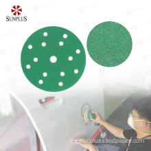 Película de lija de lijado de bucle de gancho automotriz Película verde